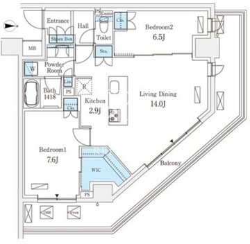 フロンティアレジデンス錦糸公園 617 間取り図