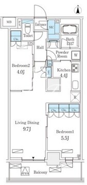 フロンティアレジデンス錦糸公園 615 間取り図