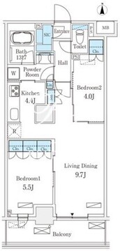 フロンティアレジデンス錦糸公園 610 間取り図