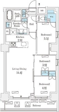 フロンティアレジデンス錦糸公園 412 間取り図