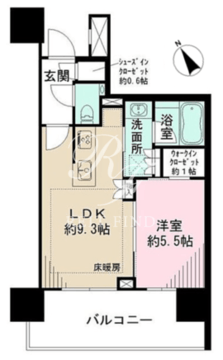 ザ・パークハウス渋谷美竹 1205 間取り図