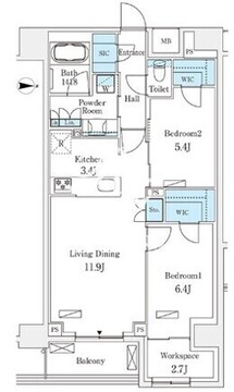 フロンティアレジデンス錦糸公園 427 間取り図