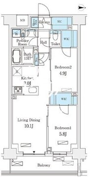 フロンティアレジデンス錦糸公園 433 間取り図