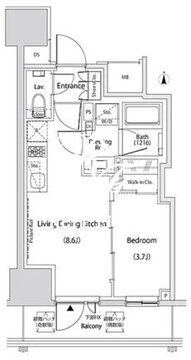 ザ・パークハビオ新中野 603 間取り図