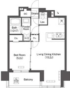 コンフォリア芝浦MOKU 602 間取り図