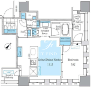 パークアクシス月島マチュアスタイル 202 間取り図