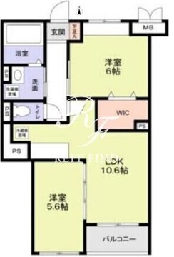 コモド戸越 305 間取り図