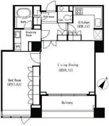 パークキューブ目黒タワー 1603 間取り図
