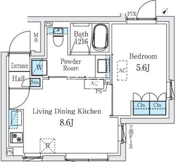 スタンズ柿の木坂 211 間取り図