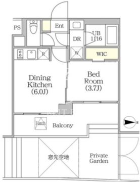 イプセ四谷テラス 101 間取り図