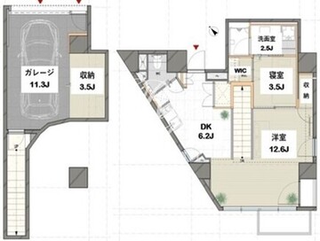フルハウス門前仲町 202 間取り図