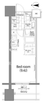 パークハビオ平河町 1504 間取り図