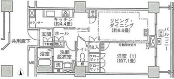 ジェイタワー西大井 E-2303 間取り図