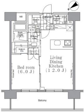 パークハビオ目黒リバーサイド 210 間取り図