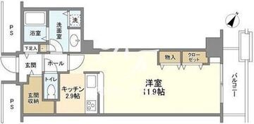 トルナーレ日本橋浜町 4303 間取り図