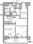 パークアクシス辰巳ステージ 913 間取り図