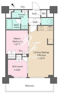 ウエリスアーバン水天宮前 1303 間取り図