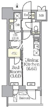 プライムガーデン銀座八丁堀 1204 間取り図