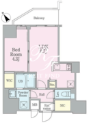 リビオメゾン南砂町 1406 間取り図