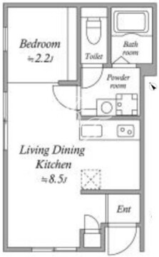 JVC Residence Minowa 101 間取り図