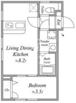 JVC Residence Minowa 201 間取り図