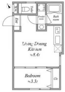 JVC Residence Minowa 403 間取り図