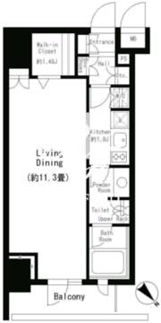 パークルージュ赤坂檜町 304 間取り図