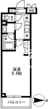 レジディア亀戸 809 間取り図