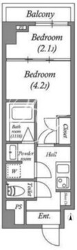 ザ・レジデンス神楽坂 2-211 間取り図