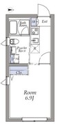 アトリオフラッツ町屋 201 間取り図