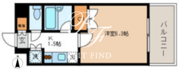 ステーションフロント両国 502 間取り図