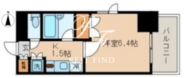 ステーションフロント両国 1201 間取り図