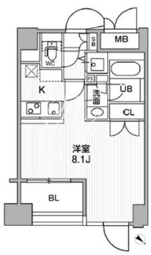 東神田テラスレジデンス 1106 間取り図