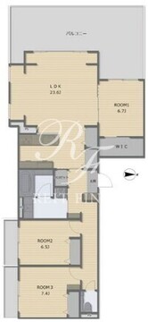 セレステ御殿山 201 間取り図