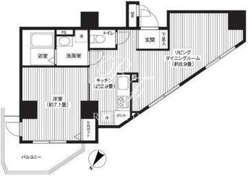 カスタリア初台 1305 間取り図