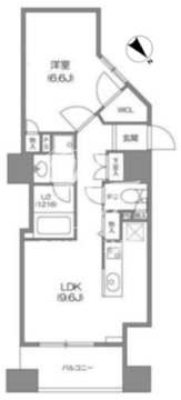 ルクレ新川レジデンス 603 間取り図