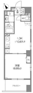 ルクレ新川レジデンス 707 間取り図