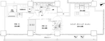 パークキューブ愛宕山タワー 2903 間取り図