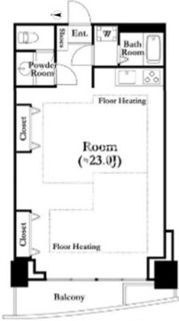 河田町ガーデン 1-2910 間取り図