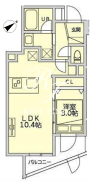 メホールシーティオ恵比寿 204 間取り図