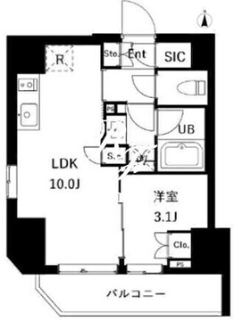 エスグランデ御徒町 1101 間取り図