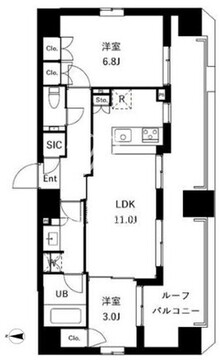 エスグランデ御徒町 1201 間取り図