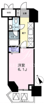 レジディア高輪桂坂 803 間取り図