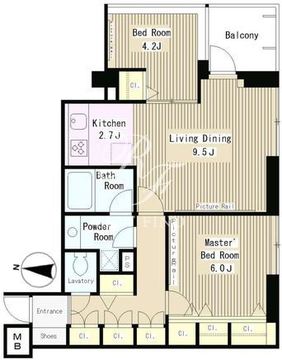 パークアクシス西麻布ステージ 703 間取り図