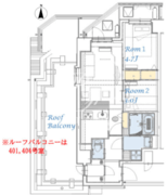 スプランディッド大島 701 間取り図