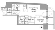 ＢＰＲレジデンス南品川 1401 間取り図