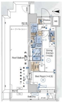 ガリシアレジデンス品川パークサイド 401 間取り図