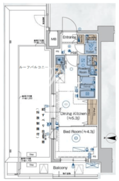 ガリシアレジデンス品川パークサイド 701 間取り図