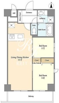 グランカーサ南千住 804 間取り図