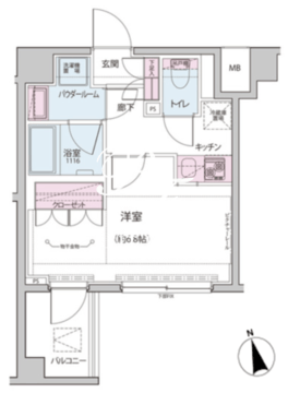 ザ・レジデンス神楽坂 2-315 間取り図
